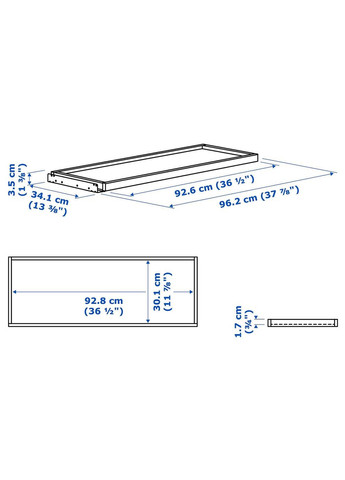 Висувний лоток ІКЕА KOMPLEMENT 100х35 см (20433984) IKEA (278406593)