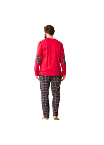 Піжама чоловіча MNS 432 B21 кофта + штани червона домашня (С) Key (305574289)