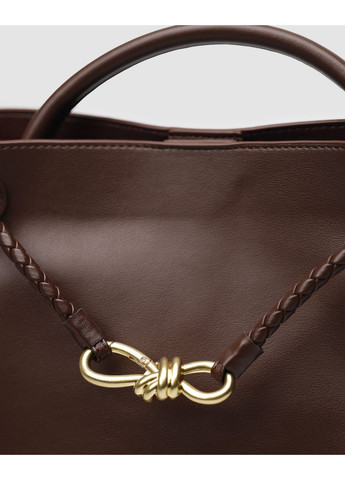 Сумка жіноча Andiamo Medium Leather Tote Bag in Brown No Brand (362044470)