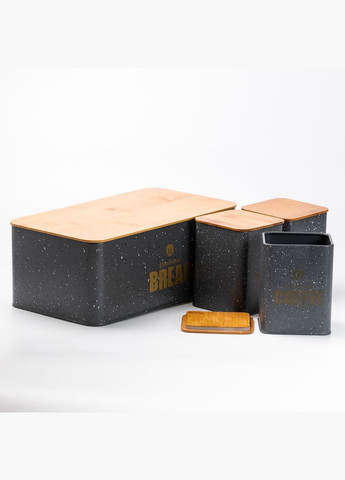 Набор для хранения продуктов 4 штуки с бамбуковыми крышками, Yiwu (315635929)