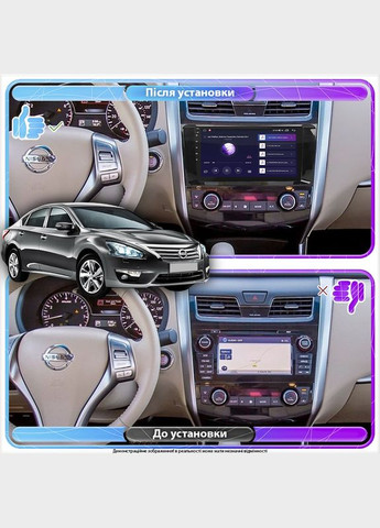 Штатна магнітола 9" для Nissan Teana III 2012-2020 2/32 Gb CarPlay 4G Wi-Fi GPS Prime Ніссан 9 шт. Lesko (336194301)