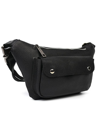 Кожаная бананка напоясная сумка черный флотар FA-8145-3md TARWA (324114026)