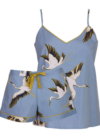 Сіра всесезон піжама жіноча 0422-0423 майка + шорти Cyberjammies Piper