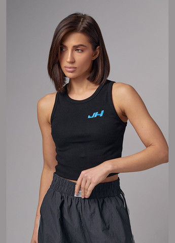 Майка жіноча в рубчик з вишивкою JH Lurex — 284116484