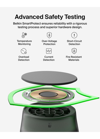 Беспроводное зарядное устройство UltraCharge 2-in-1 Foldable Magnetic Charging 25Вт, черный Belkin (368631159)