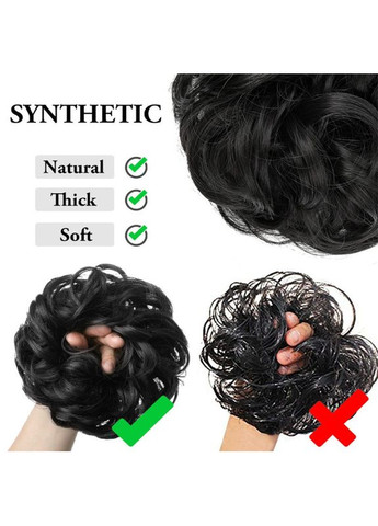 Шиньон черный пучок накладка волосы на резинке No Brand (361258939)