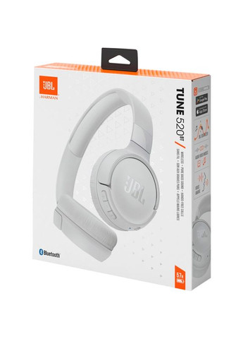 Гарнитура TUNE 520BT White (JBLT520BTWHTEU) JBL (306528030)