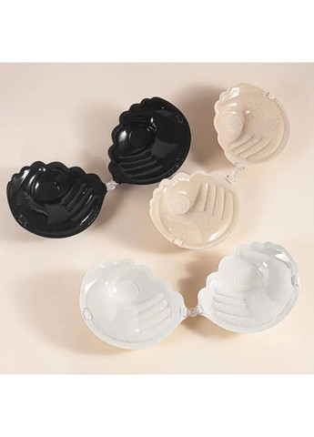 Силиконовый бюстгальтер бра ДВОЙНОЙ ПУШ АП 2см (дышащий) молочный айвори 75АВС Po Fanu (363192891)