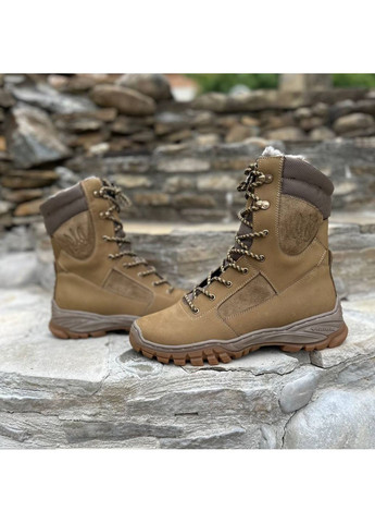 Тактичні чоловічі зимові Берці Шкіряні. 36-49р Койот. Натуральна гідрофобна шкіра! DSZM-1041 36 No Brand (349513261)