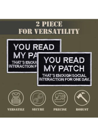 Набір шевронів 2 шт You Read My Patch 5×8 см вишитий патч нашивка TM IDEIA (391256067)