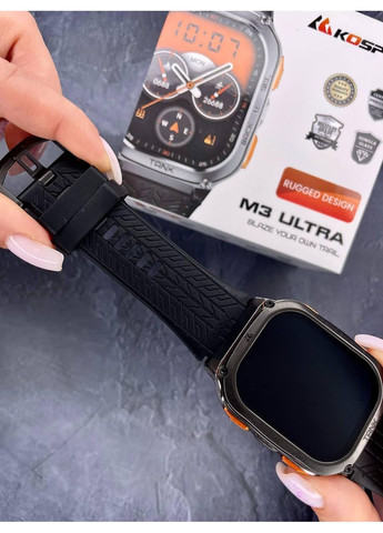 Умные смарт-часы противоударные TANK M3 ULTRA, Black Kospet (353497813)