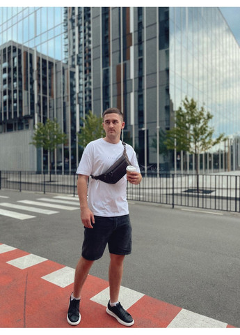 Сумка-бананка зі шкіри 24х11х8, чоловічий крейзі хорс для гаджетів на пояс CH-7371 коричнева Tiding Bag (341309378)