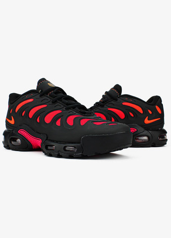 Червоні всесезон кросівки чоловічі і жіночі nike air max tn plus drift black dragon red | найк аір макс тн чорні червоні No Brand