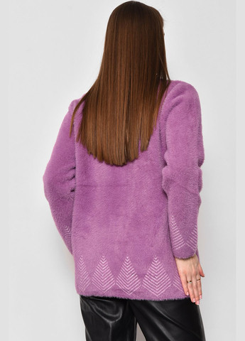Бузковий демісезонний кардиган жіночий альпака бузкового кольору пуловер Let's Shop