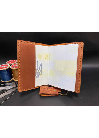 Обложка для паспорта из натуральной кожи. Коньячный Цвет No Brand (356508874)