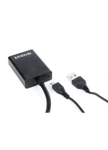 Адаптер VGA(M)-HDMI(F),, Black, 3.5 мм для передачи стереозвука, USB для питания (A-VGA-HDMI-01) Cablexpert (329421938)