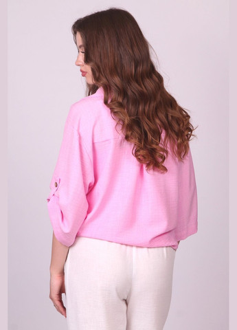 Розовая кэжуал рубашка меланж Актуаль