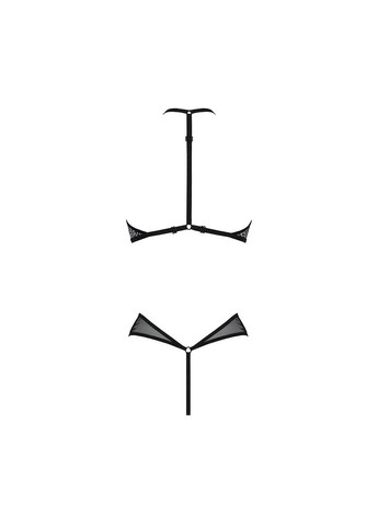 Сітчасте боді з мереживом на грудях SATARA BODY black CherryLove Passion чорний поліестер, поліамід, еластан