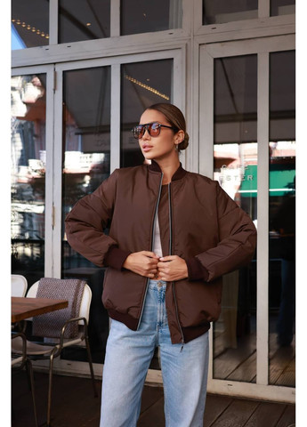 Бомбер женский на подкладке Style Point бейсбольный на молнии (362210271)