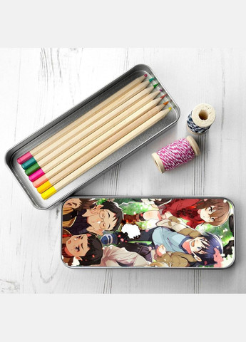 Пенал шкільний для хлопчика та дівчинки металевий Місто, де немає лише мене #013 7*18 см Silver No Brand (309159633)