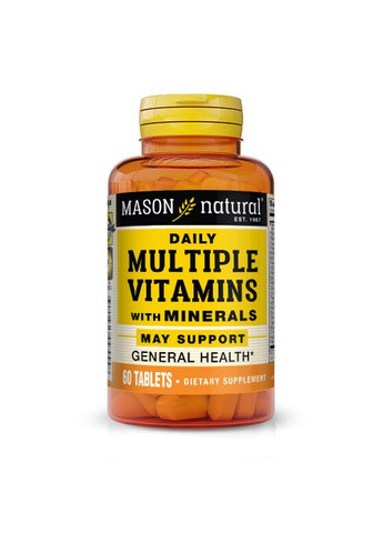 Daily Multiple Vitamins With Minerals 60 Tabs Mason Natural (288050760)