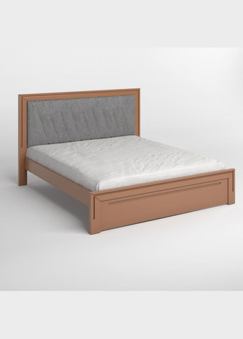 Односпальне дерев'яне ліжко Торонто Т6 (RAL8025)/Аляска 93 (сірий) 90х190 см (MBG-9750) Mebigrand (366084441)