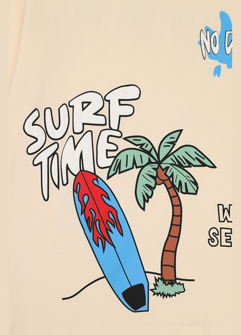 Бежевая летняя футболка с коротким рукавом для мальчика цвет бежевый cb-00277092 ALG