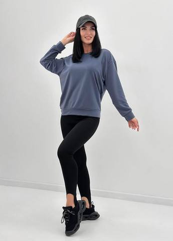 Графітовий базовий світшот із двонитки Fashion Girl (300850215)