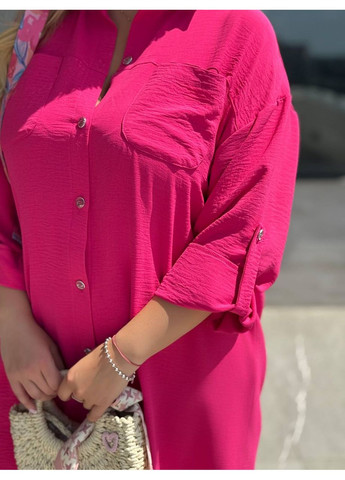 Малинова повсякденний сукня жіноча Гермес однотонна