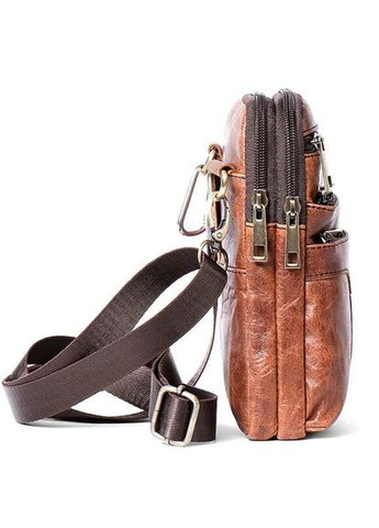 Шкіряна сумка крос боді чоловіча месенджер через плече коричнева 14724 Vintage (329197834)