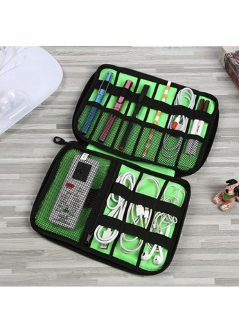 Органайзер для кабелей и мелочей Black/Green Supretto (365720955)