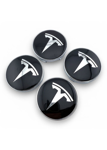 Ковпачки в диски Тесла заглушки для дисків 60/56 мм з хром (4 шт.) Tesla (354698657)