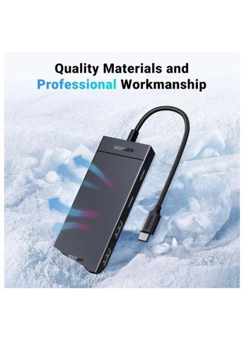 Концентратор CM806 black (35583) Ugreen USB-C to 2xUSB 3.2 Gen2 + 2xUSB-C 3.2 Gen2 10Gbps (366646212)
