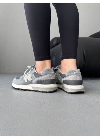 Серые демисезонные кроссовки женские и мужские new balance 574 legacy grey | нью беланс 574 серые No Brand