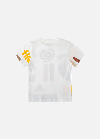 Молочная летняя футболка с коротким рукавом для мальчика цвет молочный цб-00247140 Divonette
