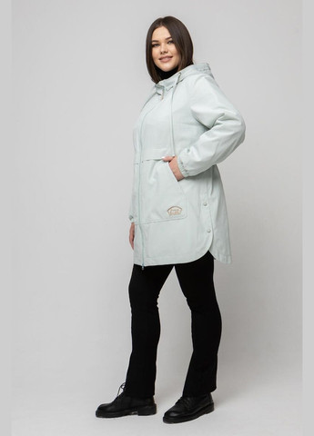 Мятная демисезонная женская куртка ветровка большого размера DIMODA Жіноча куртка від українського виробника