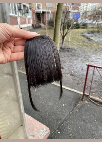 Челка накладная темно-коричневая 2 прямая с удлинением No Brand 3221 (321115250)