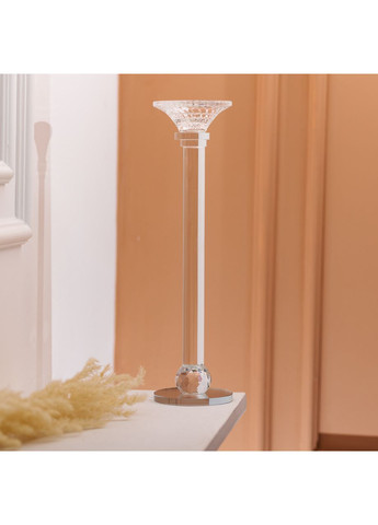 Подсвечник стеклянный на тонкой ножке 9×34 см прозрачный декоративный подсвечник на стол HP-4-8M (A-034059) Yiwu (352274554)