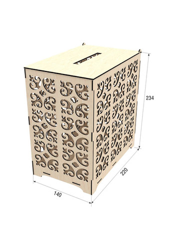 Скриня для конвертів, Весільна скарбниця 140х220х234мм Ekostar (367609360)