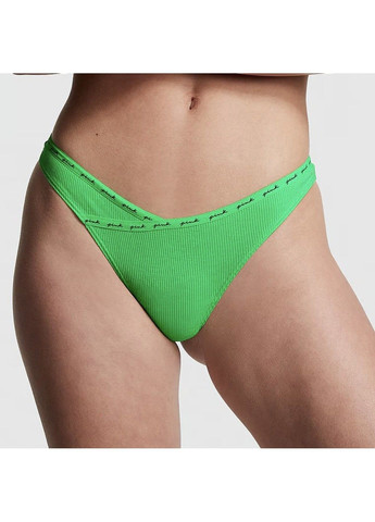 Трусики-стринги женские PINK зеленые L Victoria's Secret (316659511)