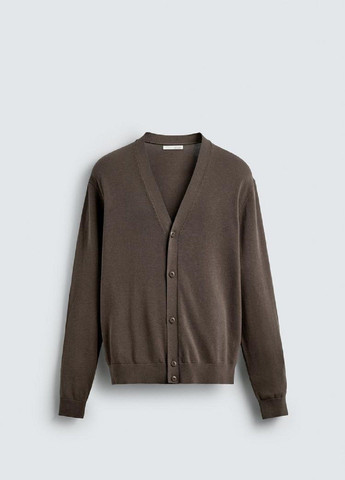 Светло-коричневый демисезонный кардиган Zara
