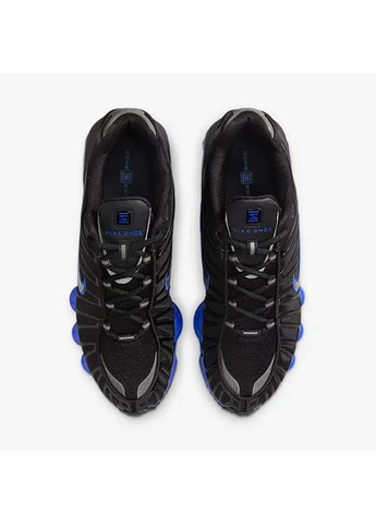 Черные демисезонные мужские кроссовки shox tl racer blue черный Nike