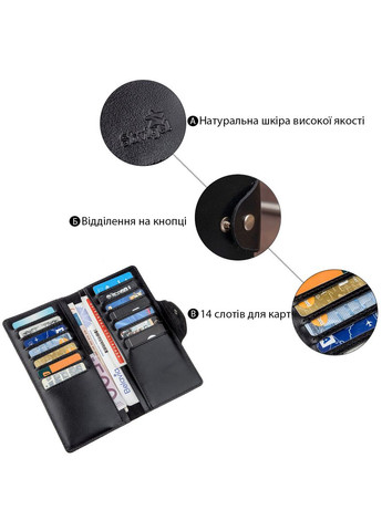 Гаманець чоловічий вертикальний зі шкіри Алькор на кнопках 16173 Shvigel (331907394)