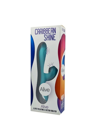 Вібратор кролик з вакуумом Caribbean Shine Blue Alive (316252642)