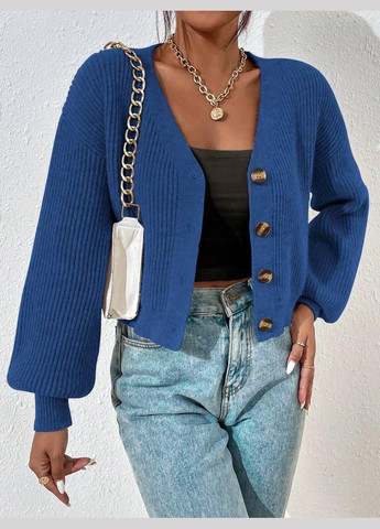 Синий зимний кардиган No Brand