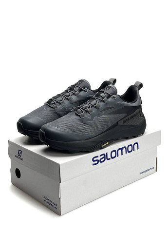 Темно-серые демисезонные кроссовки мужские salomon grey black No Brand Genesis GTX
