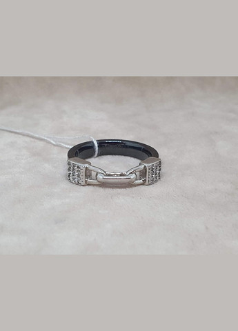 Серебряное кольцо с керамикой и фианитами. С1157ч Aurora (315832229)