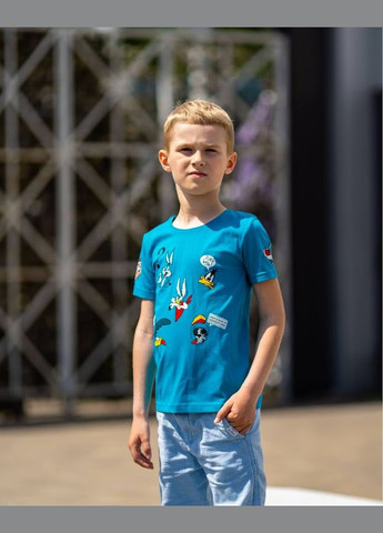 Голубая летняя набор футболок для мальчика (2 шт) hc (h001-6021-8) No Brand