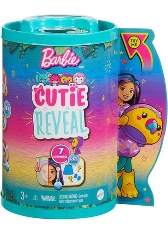 Кукла-сюрприз Cutie Reveal Chelsea Toucan Plush Челси в костюме, Тукан Барби Милашка проявляшка Barbie (365251538)
