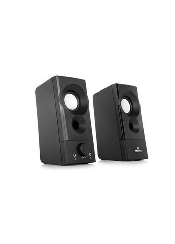 Колонки 2.0 S-90 Black, 2 x 3 Вт, пластиковый корпус, питание от USB, управление спереди Real-El (362669363)